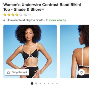 Women's Underwire Contrast Band Bikini Top - Shade & Shore